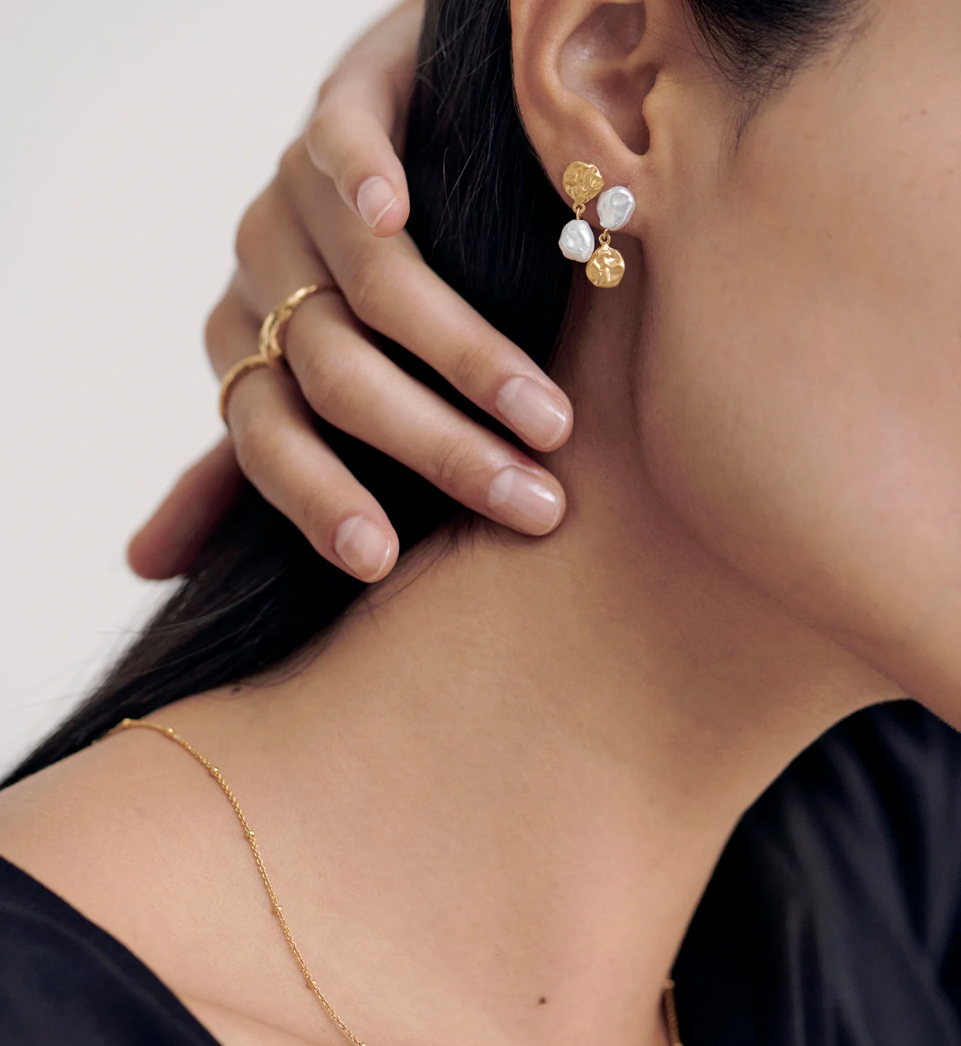 Keshi Pearl Small Drop Earrings