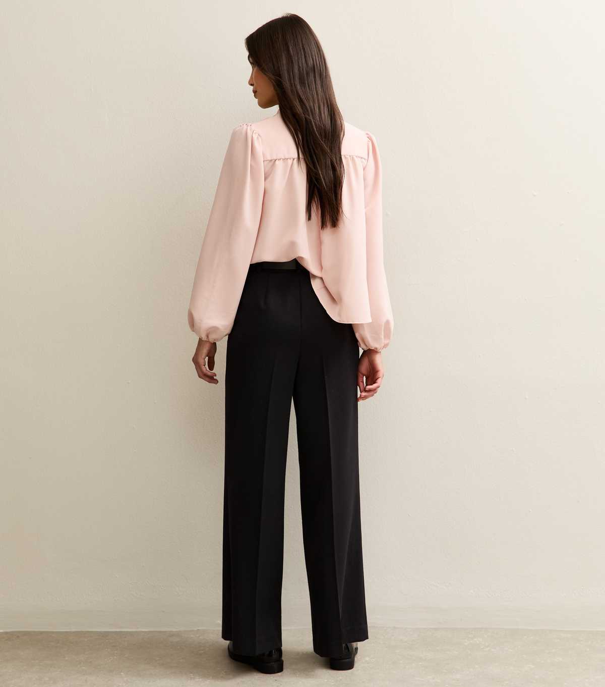 Black Belted Wide Leg Tailored Trousers Black Belted Wide Leg Tailored Trousers