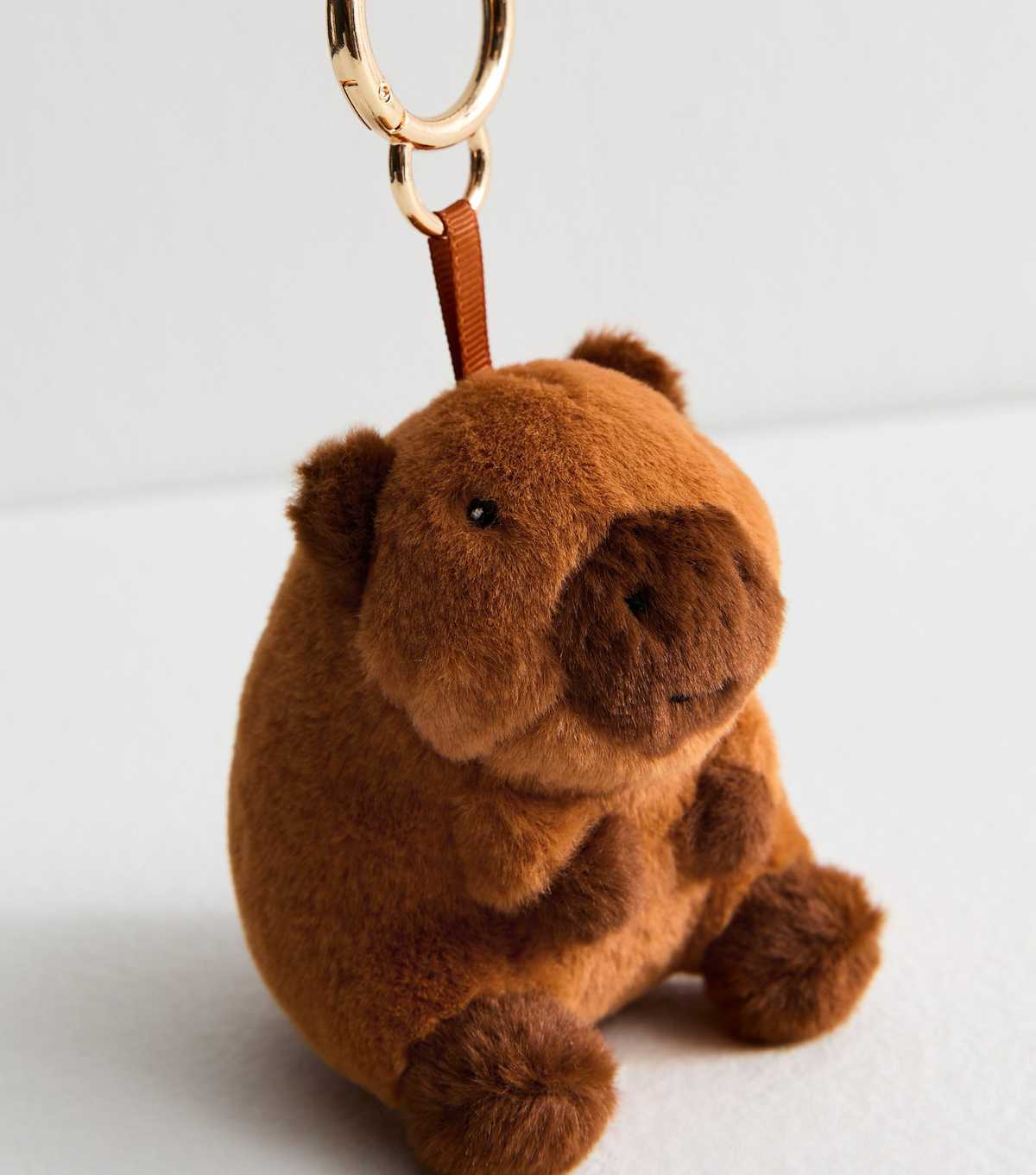 Brown Capybara Plush Bag Charm